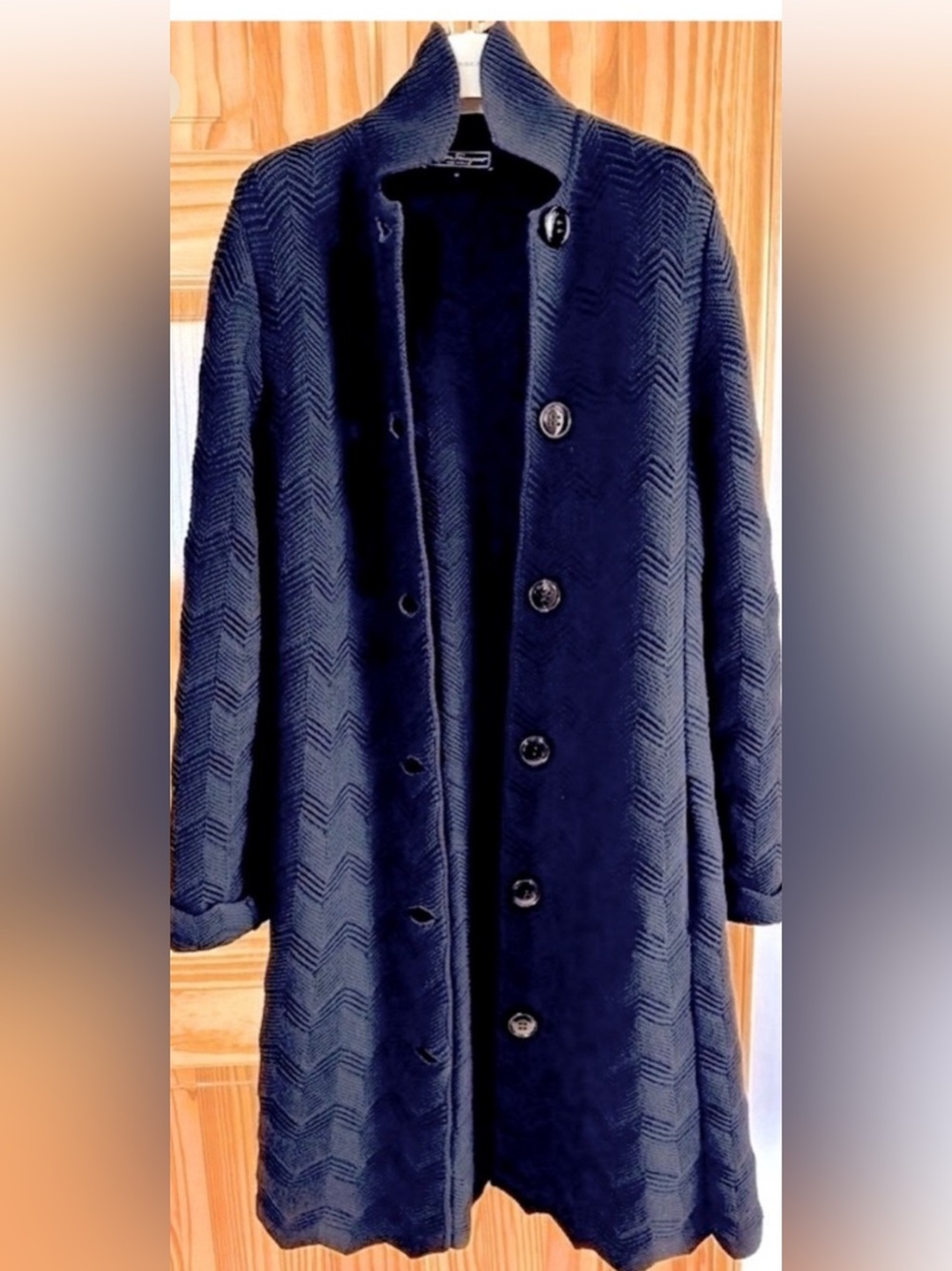 Salvatore Ferragamo Black Button-Front Coat